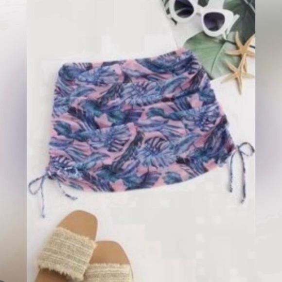 NWOT Sheer Mesh Drawstring Side Bikini Cover Up Sarong. Size S - Picture 1 of 4